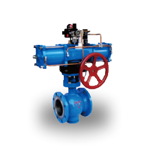 Pneumatic With Manual Eccentric Ball Valve